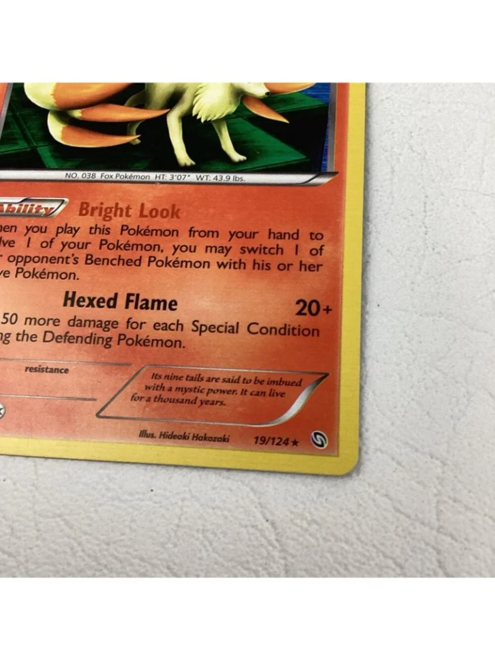 Ninetales 19/124 Dragons Exalted Pokemon TCG Holo Rare NM Condition